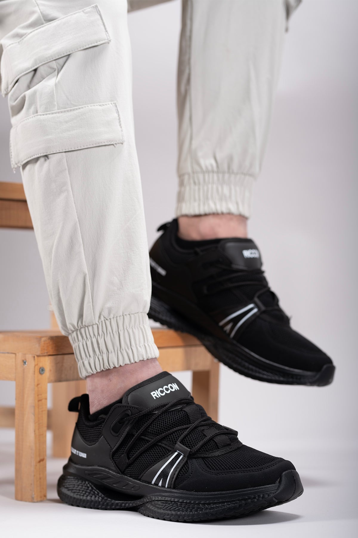 Riccon Thulgalir Erkek Sneaker 00121204 Siyah Siyah - Riccon