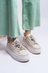Riccon Thyllone Kadın Sneaker 00125189 Bej - Riccon