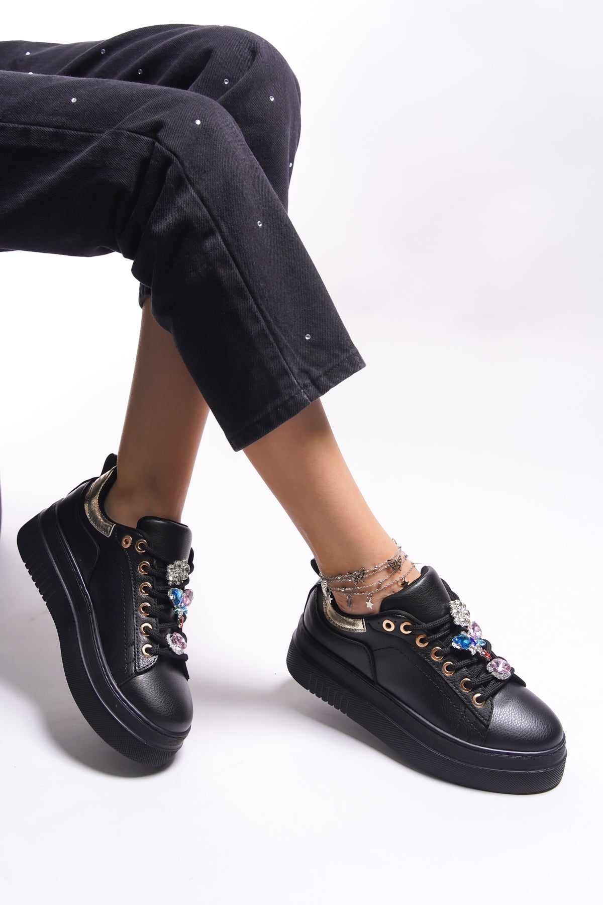Riccon Thyllone Kadın Sneaker 00125189 Siyah - Riccon