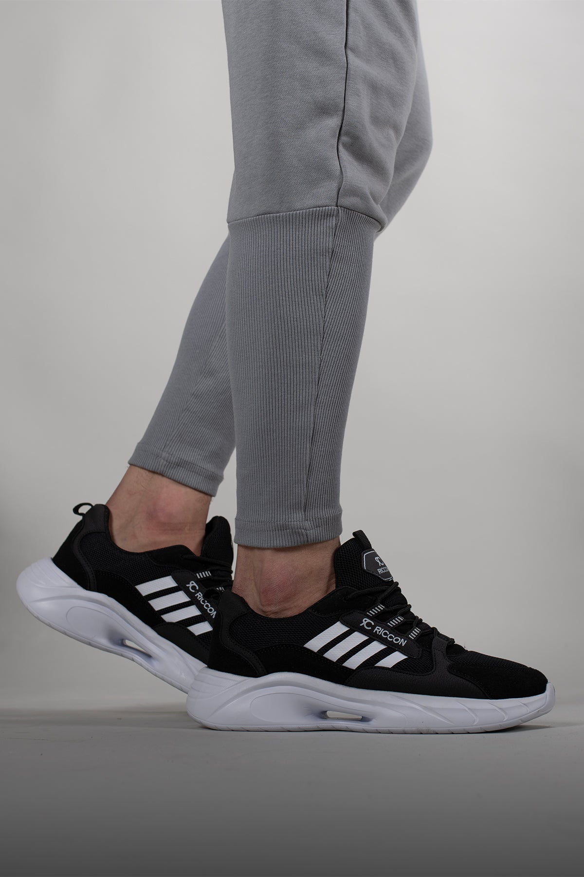 Riccon Torrine Unisex Sneaker 001293 Siyah Beyaz - Riccon