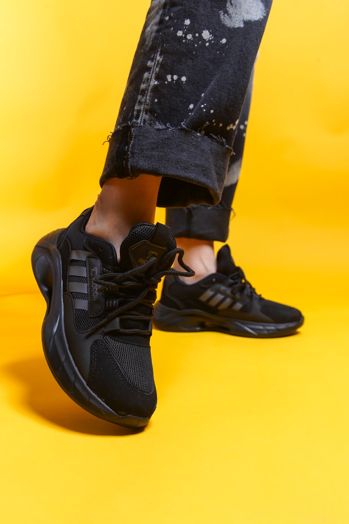 Riccon Torrine Unisex Sneaker 001293 Siyah Siyah - Riccon