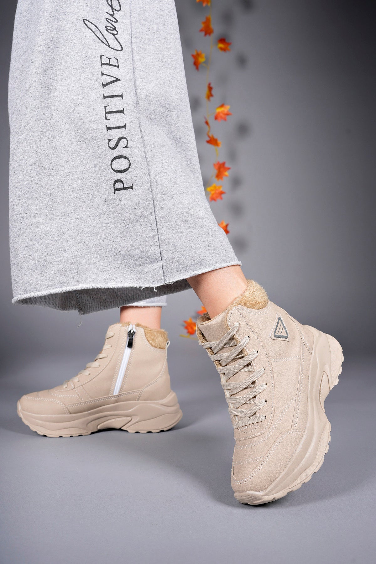 Riccon Unisex Bot 0012123 Bej - Riccon
