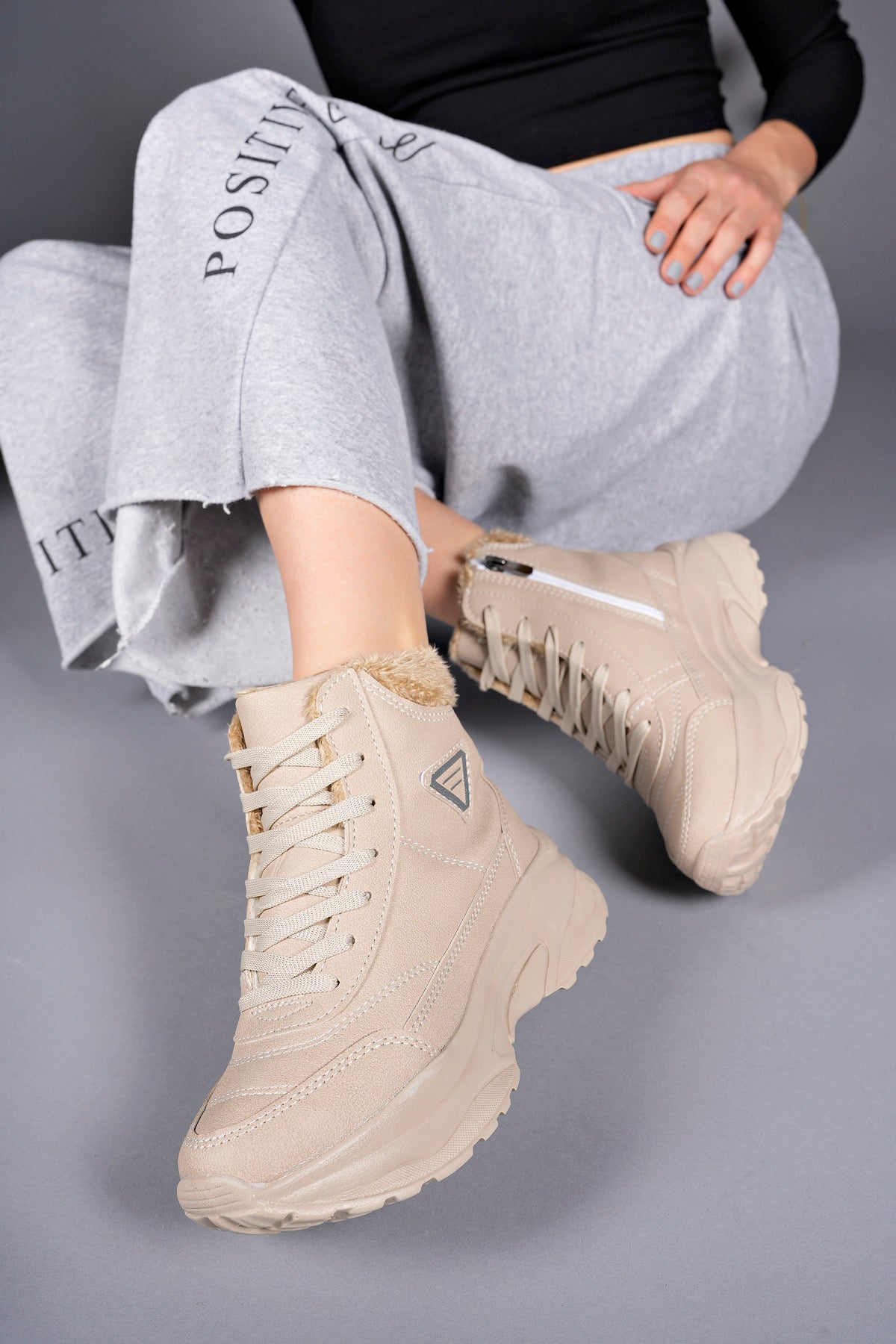 Riccon Unisex Bot 0012123 Bej - Riccon