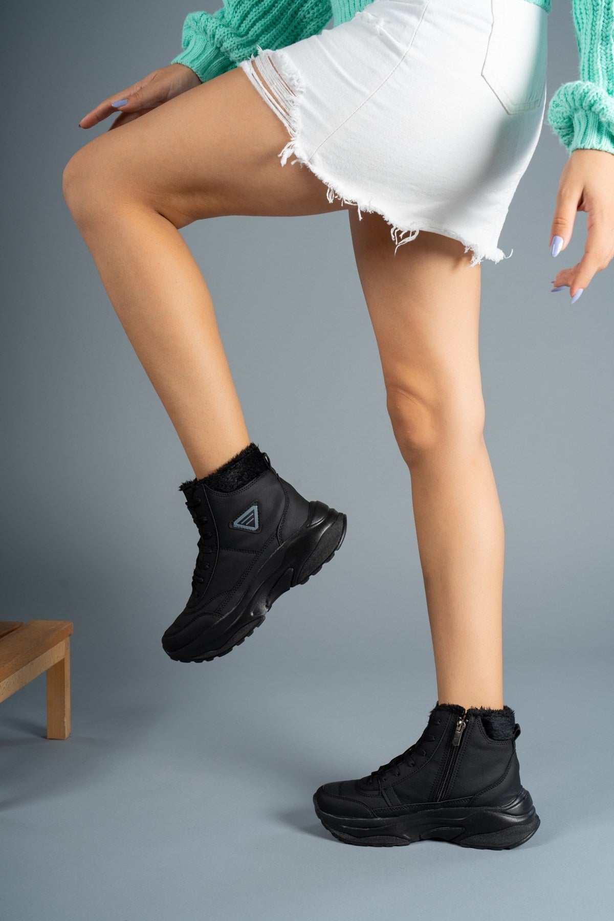 Riccon Unisex Bot 0012123 Siyah Siyah - Riccon