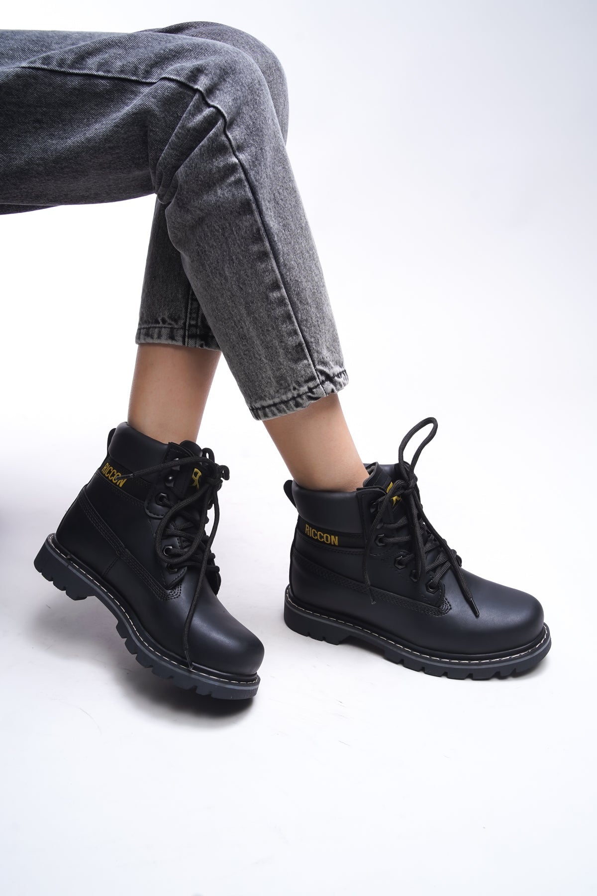 Riccon Unisex Bot 0012923 Siyah - Riccon