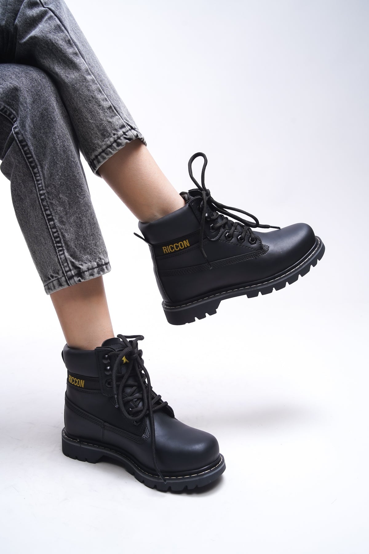 Riccon Unisex Bot 0012923 Siyah - Riccon