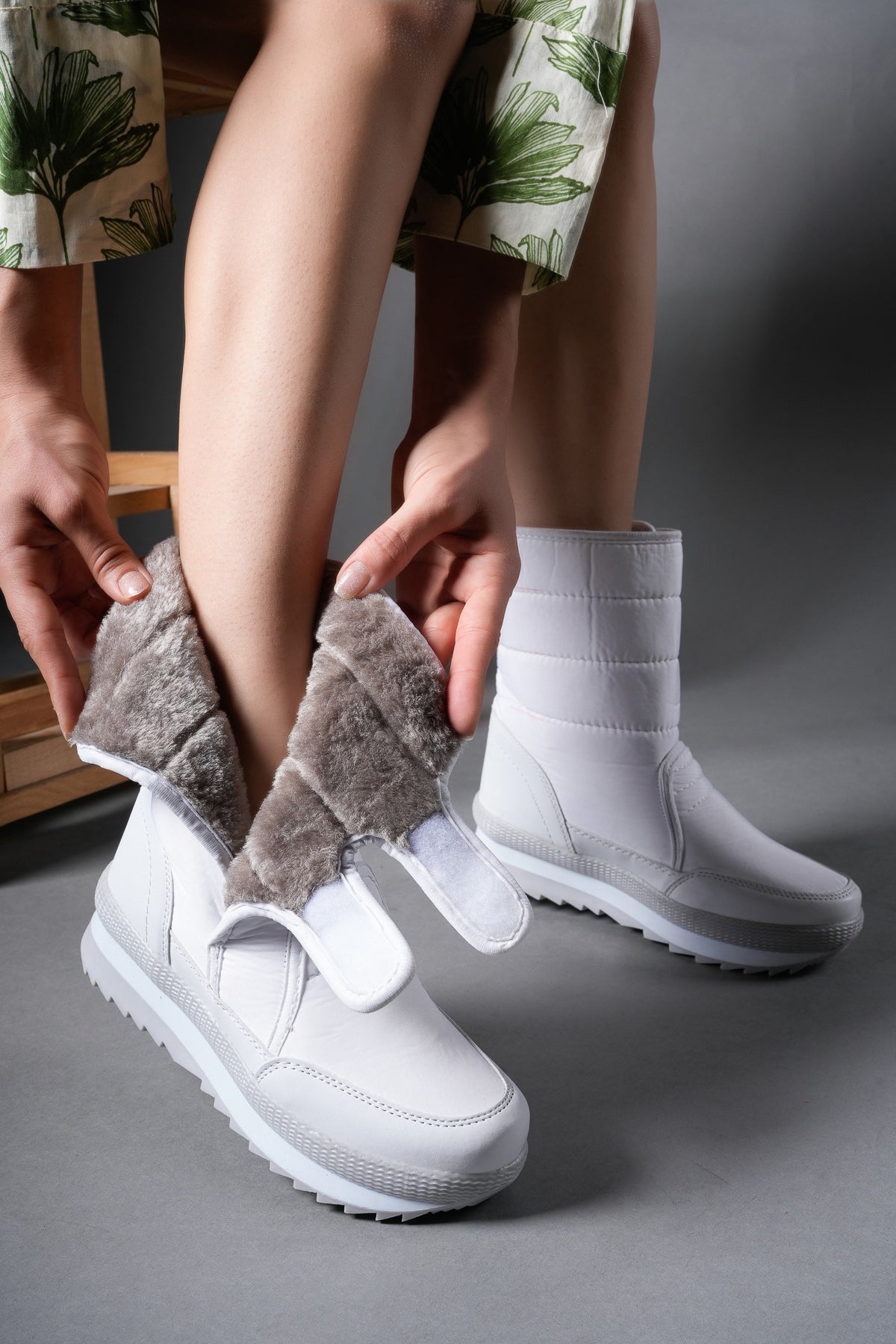 Riccon Unisex Kar Botu 0012802 Beyaz - Riccon