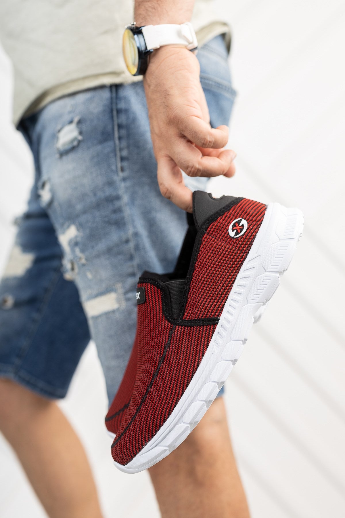 Riccon Unisex Sneaker 001204 Kırmızı Siyah - Riccon