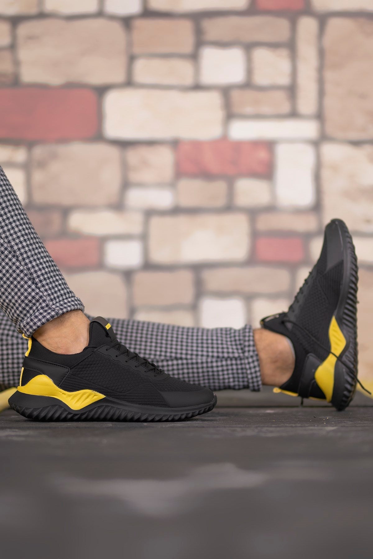 Riccon Unisex Sneaker 00122044 Siyah Sarı - Riccon