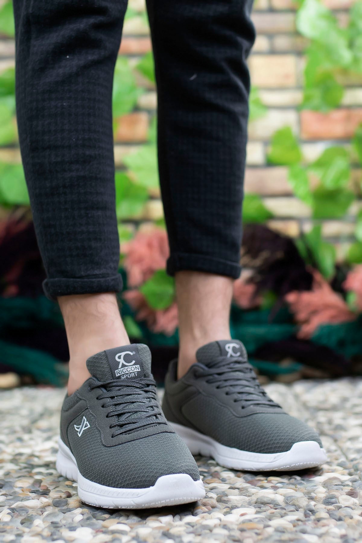Riccon Unisex Ultra Hafif Sneaker 0012065 Füme Beyaz - Riccon