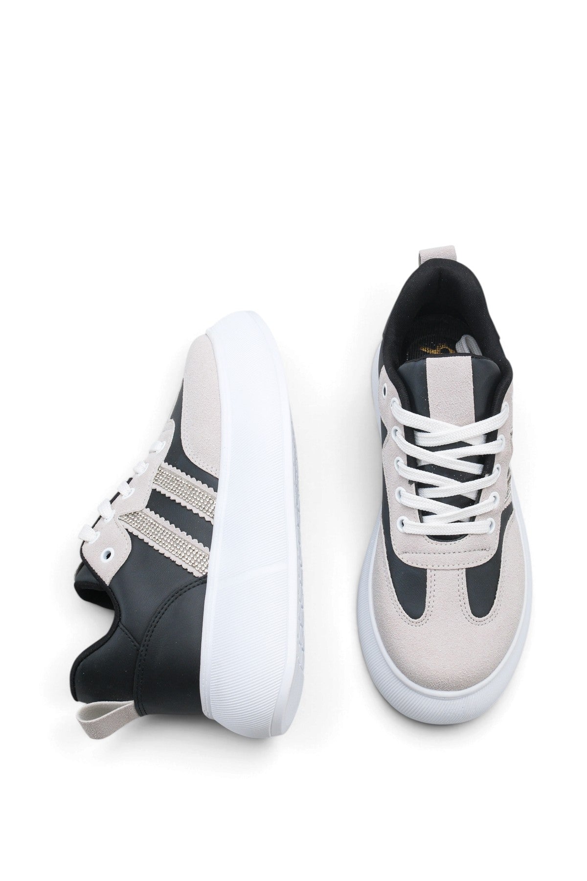 Riccon Vega Fia Kadın Sneaker 0012963 Siyah Beyaz