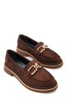 Riccon Vega Pia Kadın Loafer 0012506 Kahverengi Süet