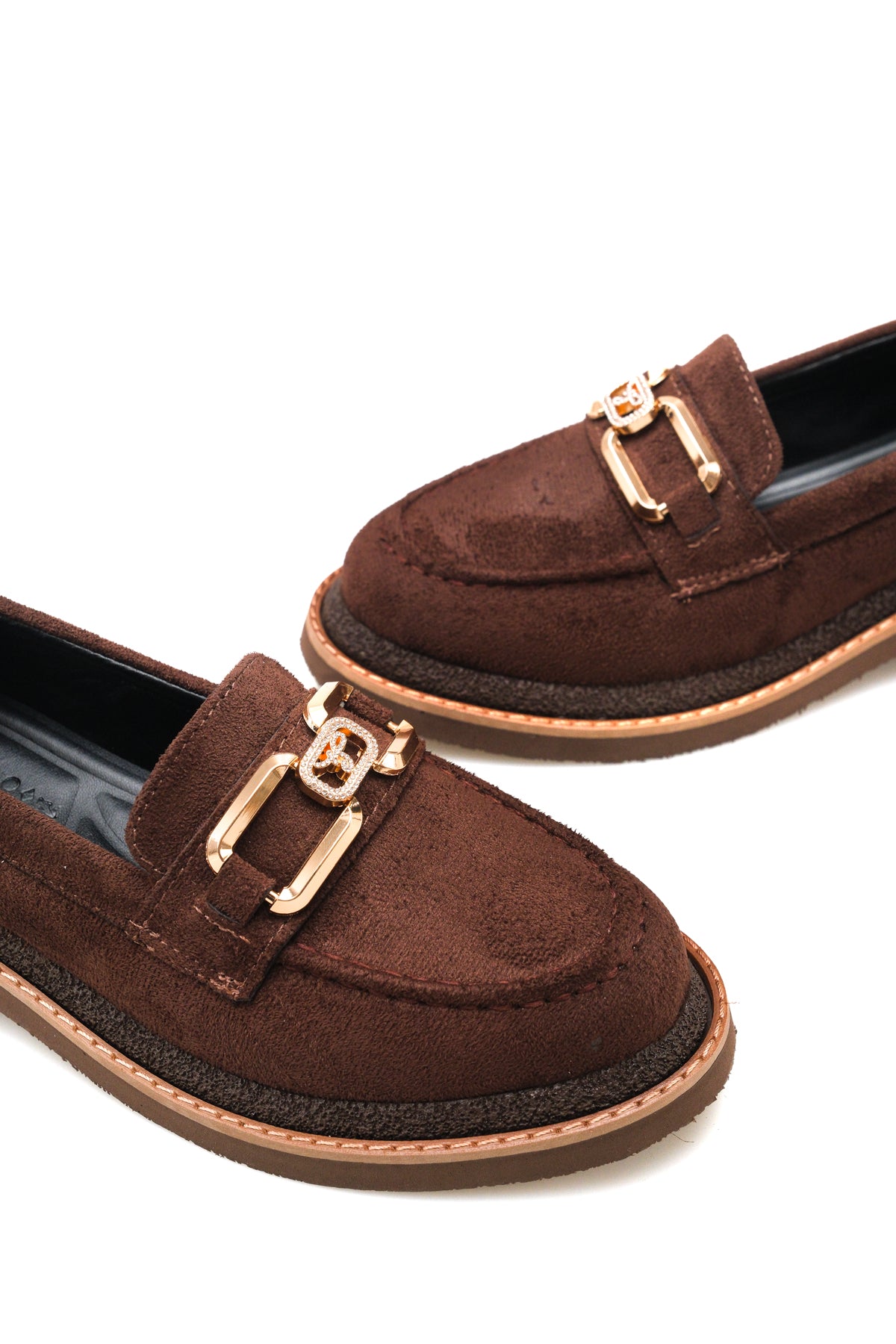 Riccon Vega Pia Kadın Loafer 0012506 Kahverengi Süet