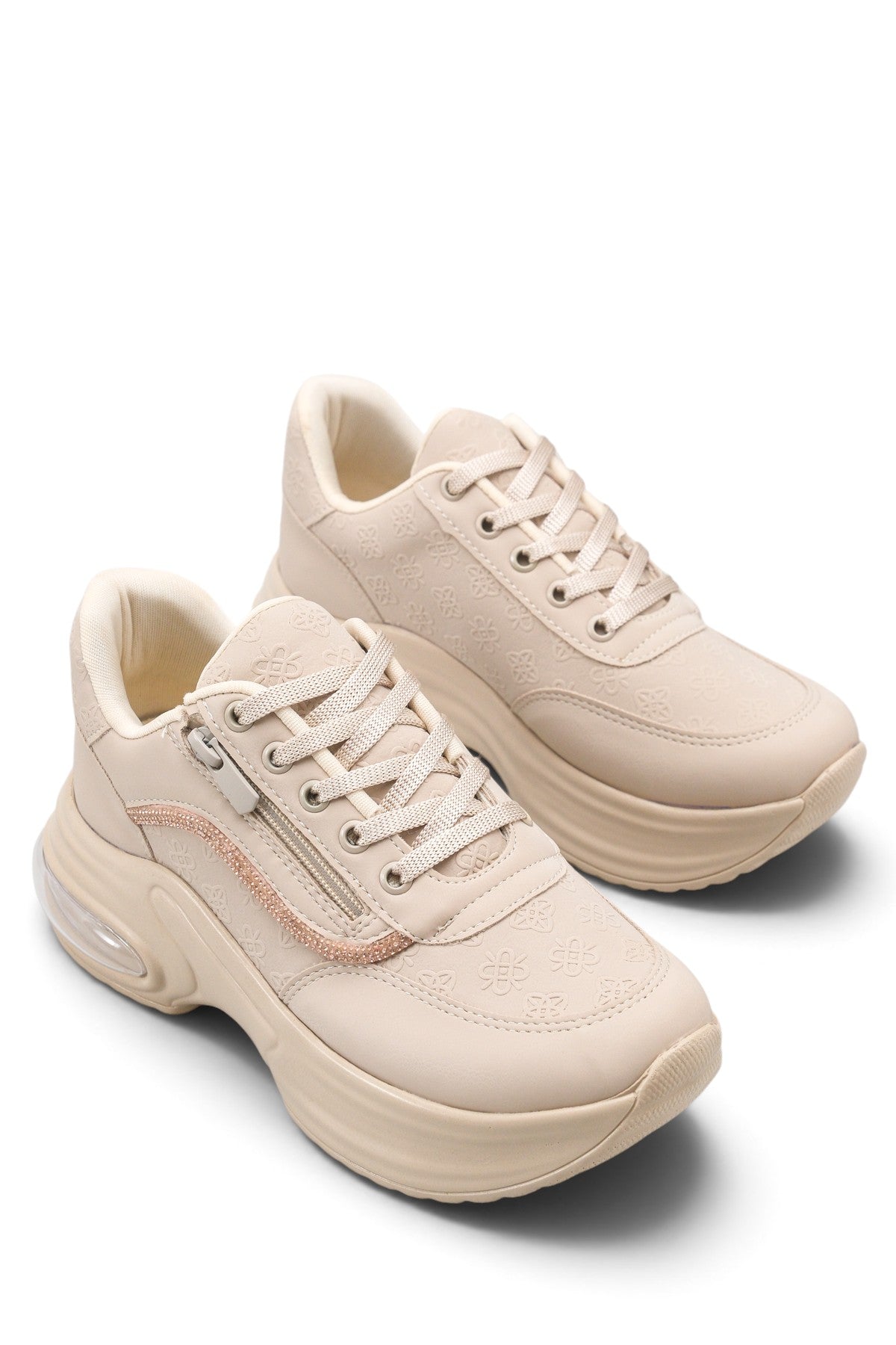 Riccon Vela Pia Kadın Sneaker 00121511 Bej Cilt