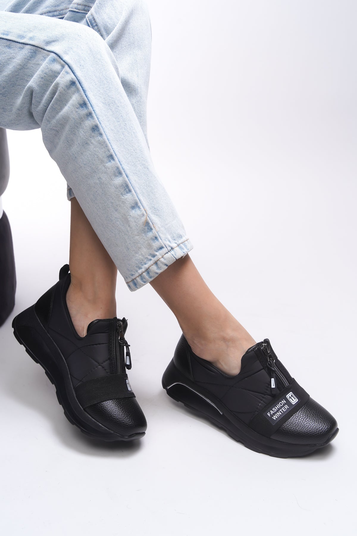 Riccon Vicrathla Kadın Sneaker 00121701 Siyah Siyah - Riccon