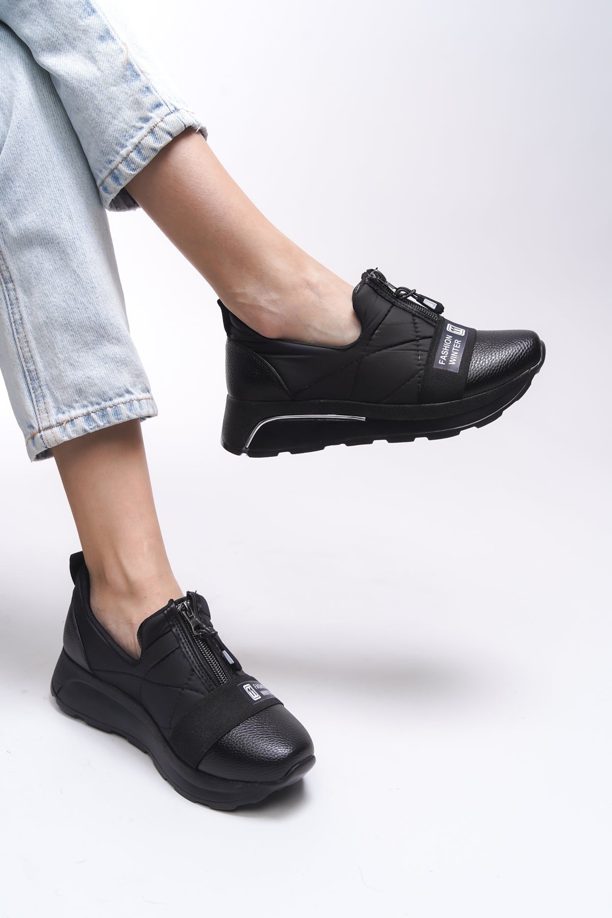 Riccon Vicrathla Kadın Sneaker 00121701 Siyah Siyah - Riccon