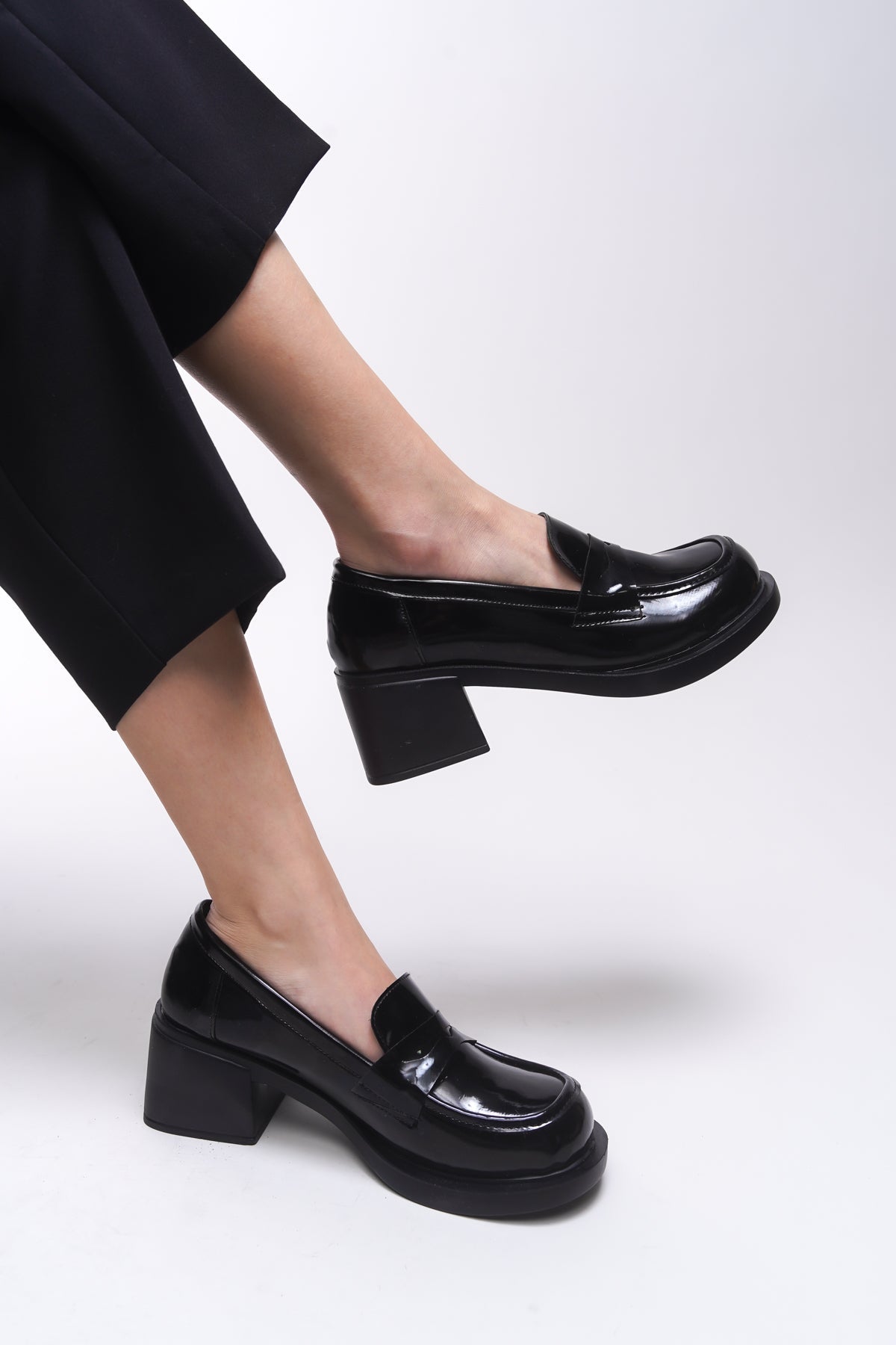Riccon Yllthyl Kadın Loafer 0012500 Siyah Rugan - Riccon